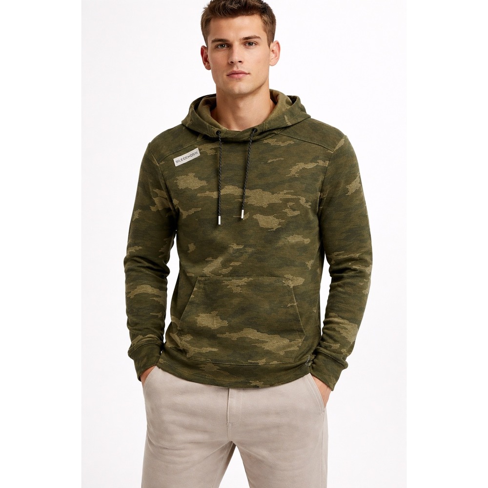 Legends Hawthorne Tech Hoodie Men's Small Green Camouflage Pullover